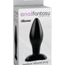 Anal Fantasy Collection Medium Silicone Plug - Black