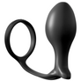 Anal Fantasy Collection Ass-Gasm Cock Ring Advanced Plug - Black