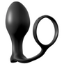 Anal Fantasy Collection Ass-Gasm Cock Ring Advanced Plug - Black