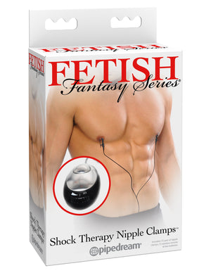 Fetish Fantasy Series Shock Therapy Nipple Clamps - Black/Silver