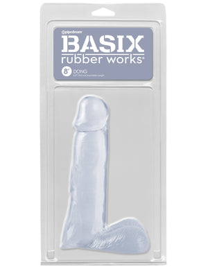 Basix Rubber Works - 8" Dong - Clear