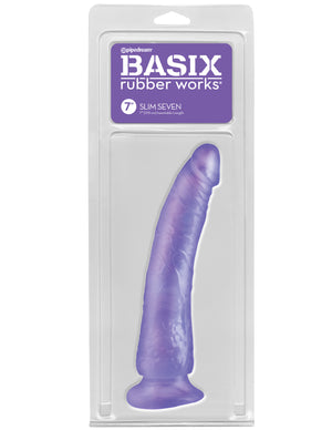 Purple Basix Rubber Works  Slim 7" with Suction Cup