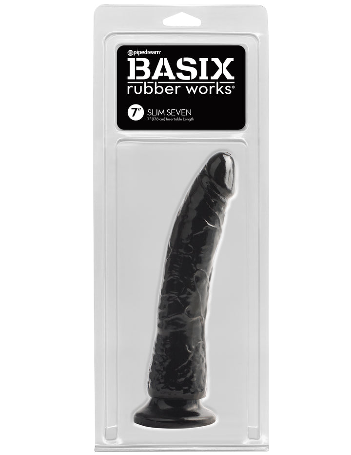 Black Basix Rubber Works  Slim 7" with Suction Cup