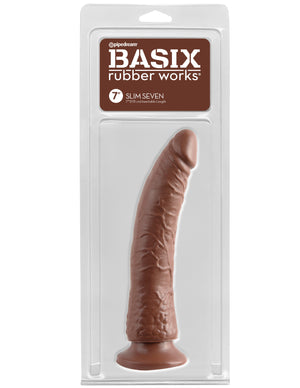 Brown Basix Rubber Works  Slim 7" with Suction Cup