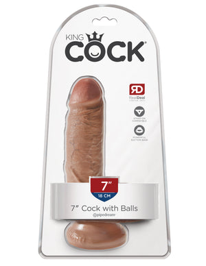 Tan King Cock 7" Cock with Balls