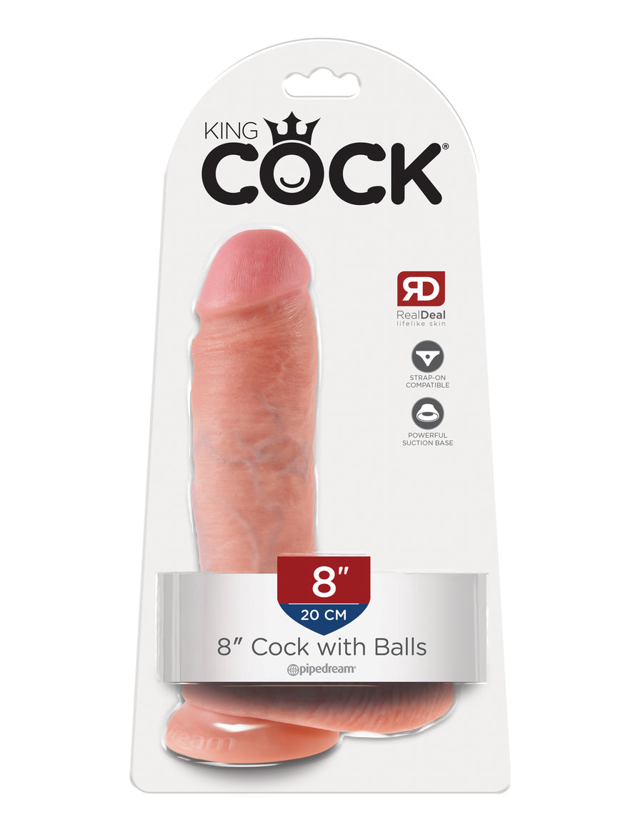 Flesh King Cock 8" Cock with Balls