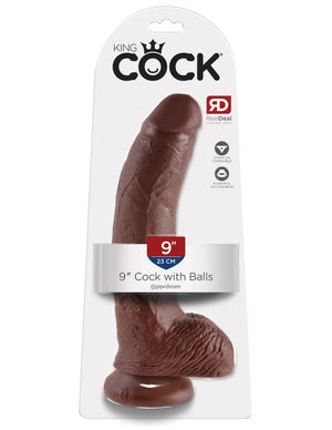 Brown King Cock 9" Cock with Balls