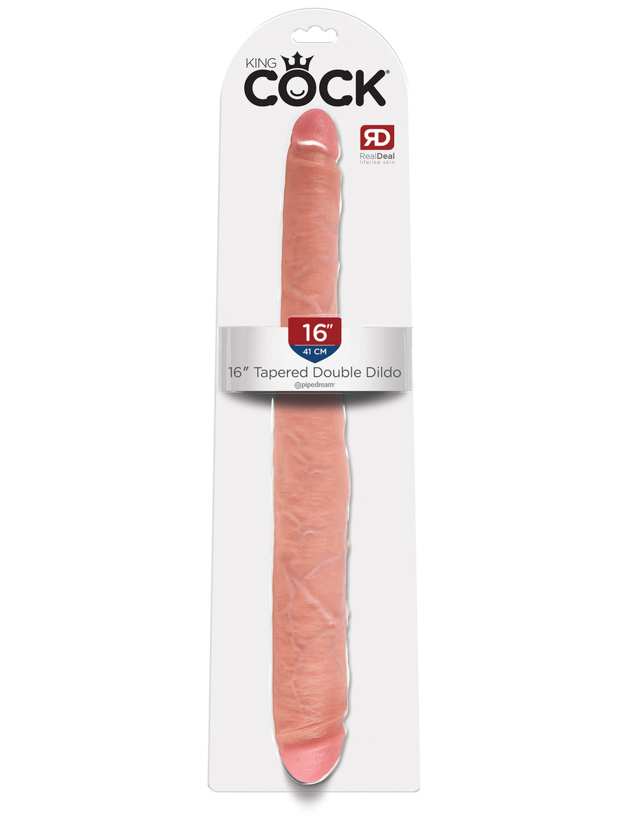Flesh King Cock 16" Tapered Double Dildo