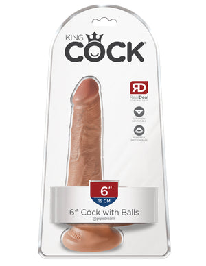 Tan King Cock 6" Cock with Balls