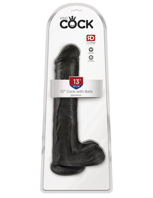 Black King Cock 13" Cock with Balls