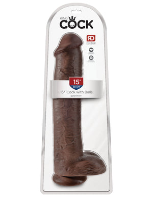 Brown King Cock 15" Cock with Balls