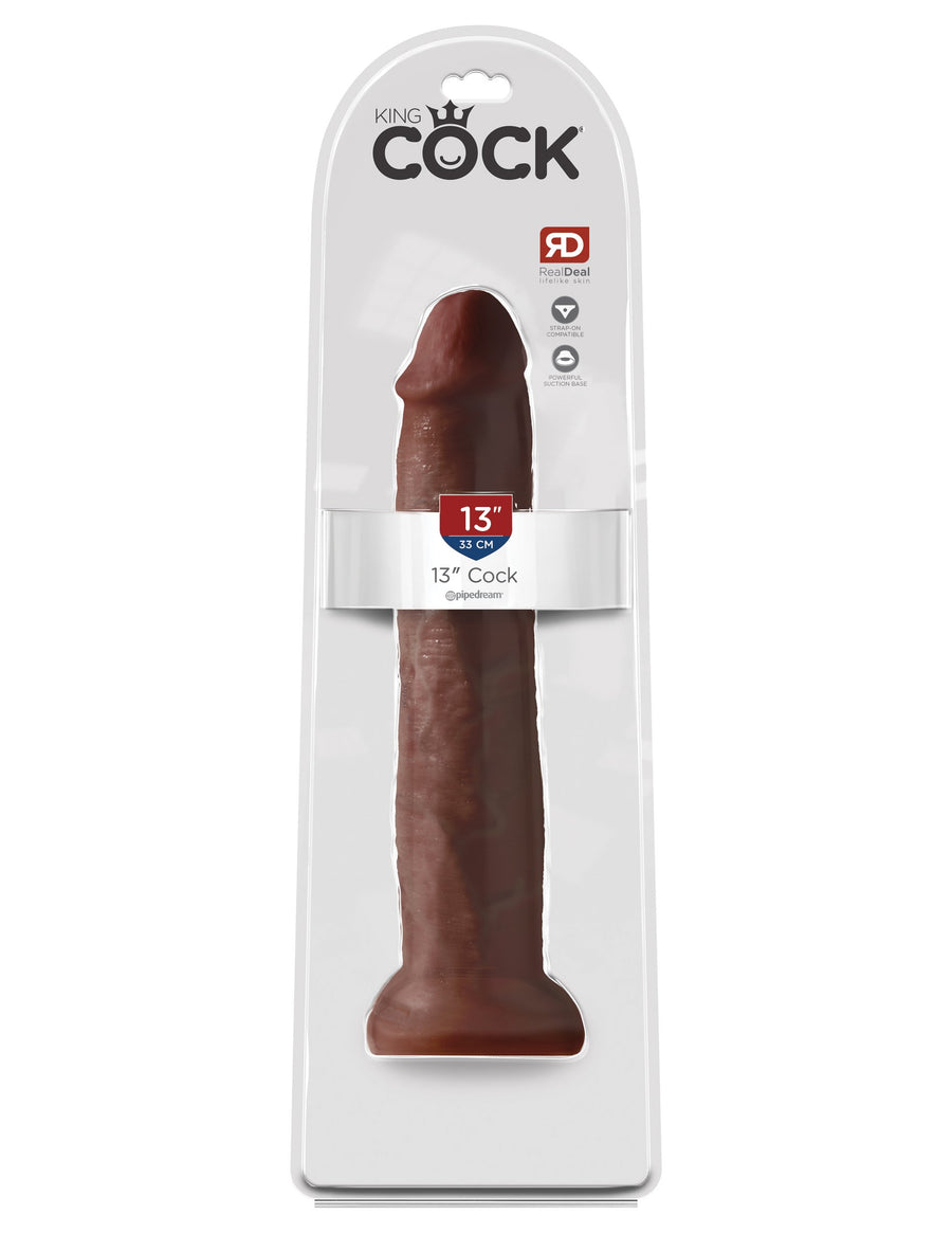 King Cock 13" Cock - Brown